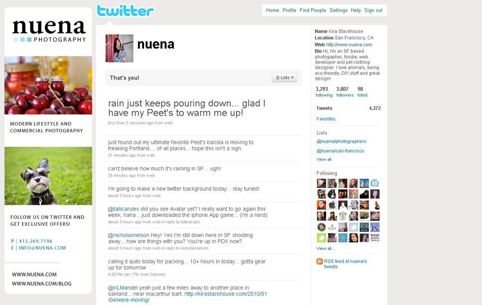 New Nuena Twitter Background